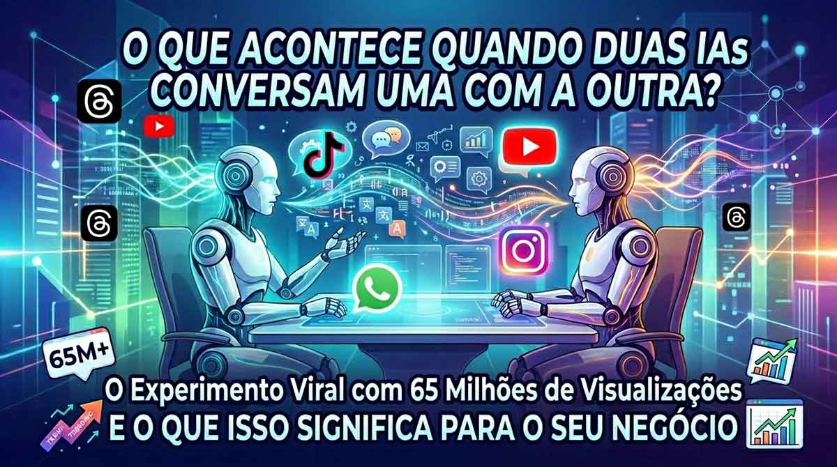 O que Acontece Quando Duas IAs Conversam Entre Si? O Experimento Viral com 65 Milhões de Views e o que Isso Significa para o Seu Negócio