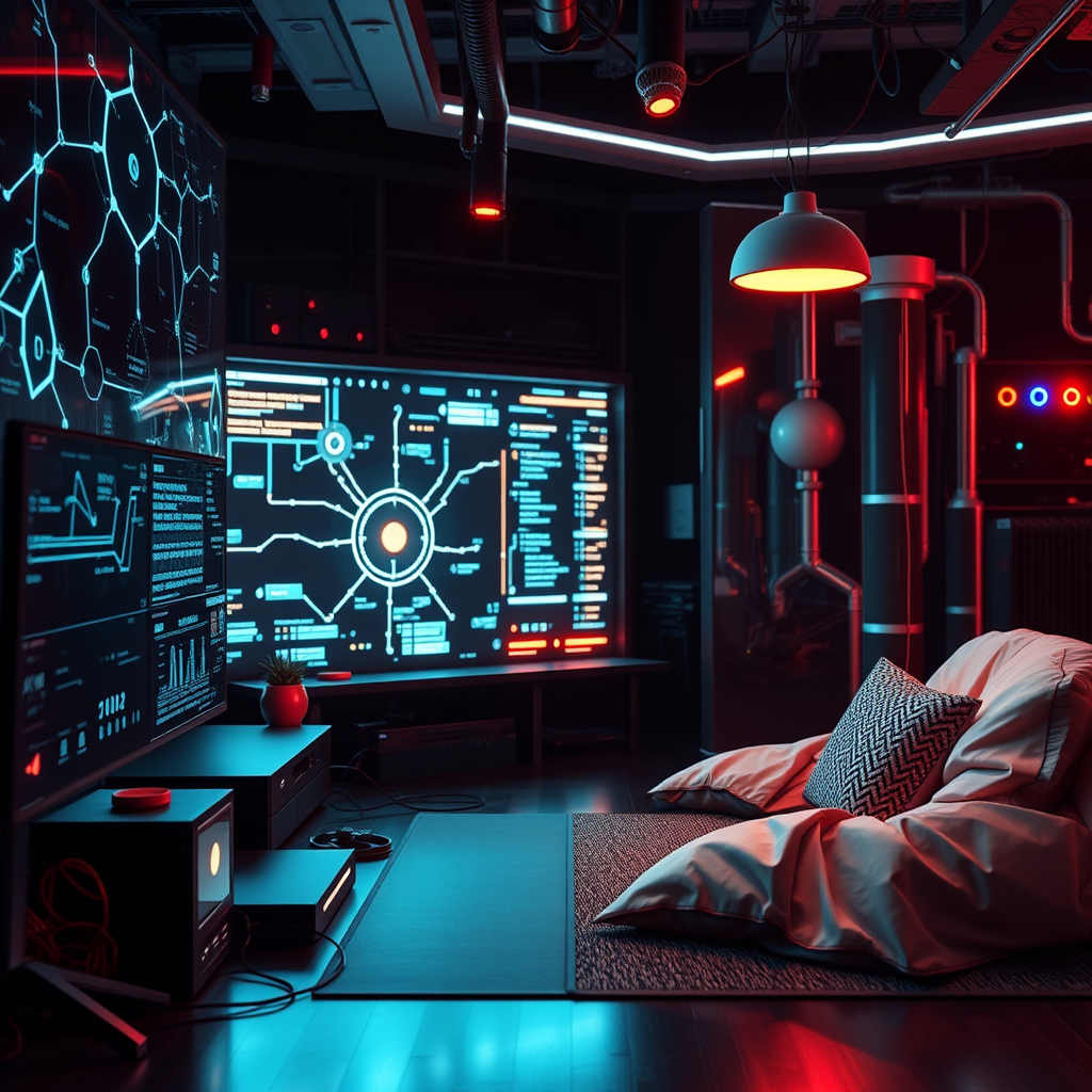 Visão futurista de IA em vendas online
